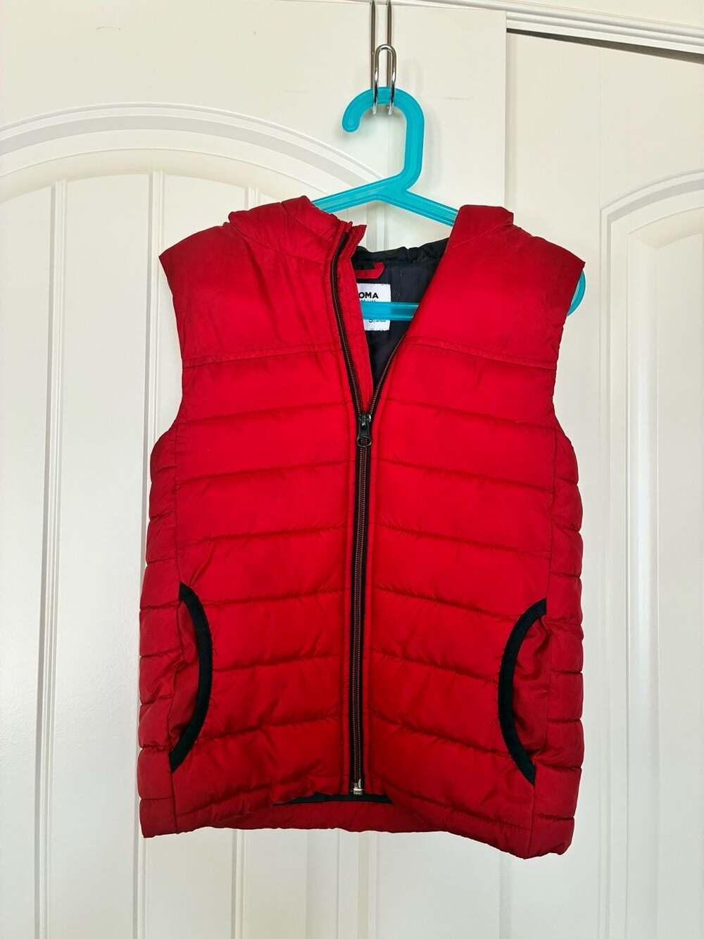 Sonoma Goods For Life Red Hooded Puffer Vest Size 5T Toddler Boy